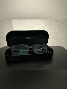 Coach Blue Women's Eyeglasses with Black Branded Case